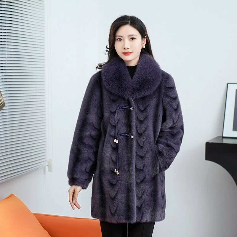 Geditu/歌蒂图新款冬季皮毛一体网红气质时尚保暖百搭女士外套