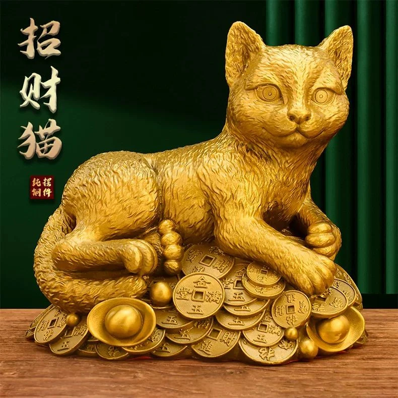 纯铜猫摆件亿万两猫家居收银台装饰品开业礼品
