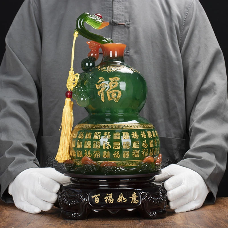 如意花瓶葫芦摆件乔迁新居工艺礼品家居电视酒柜装饰摆设