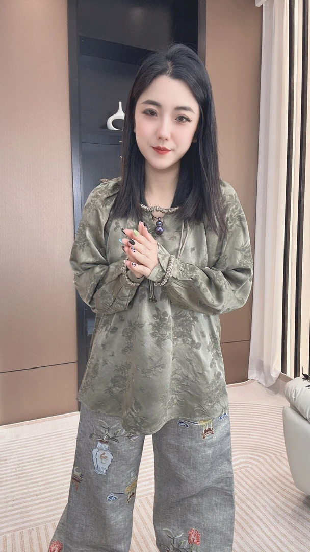 【元素家】秋季新款休闲宽松国风新中式百搭时尚上衣10119