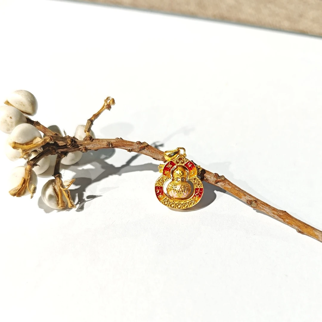 吊坠925银 烧蓝葫芦 1281