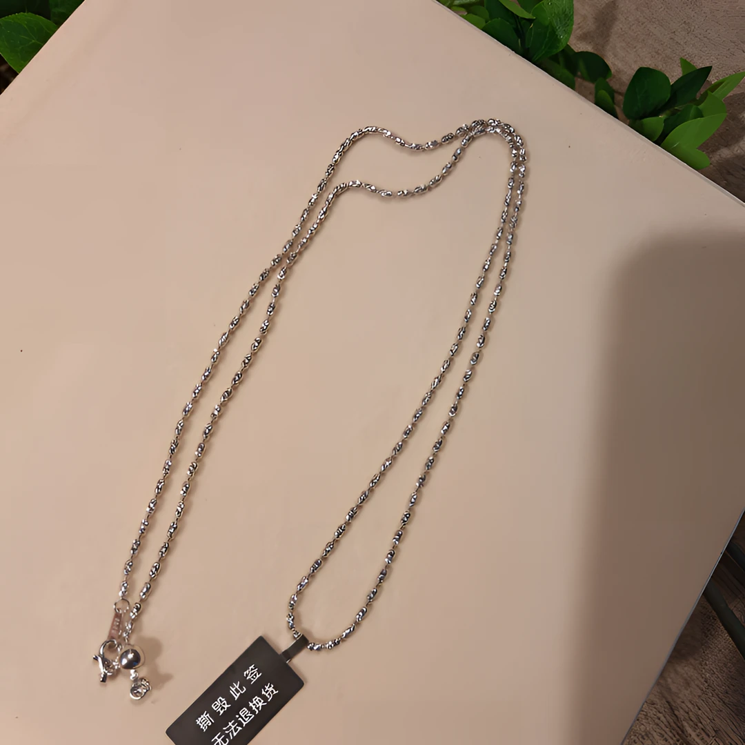 链子925银 白色链粗款 2039