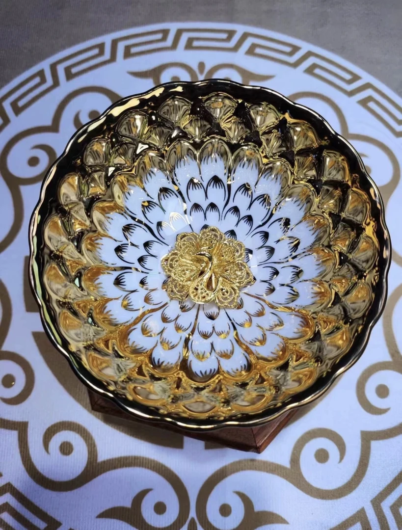 （一支装）和和美美金孔雀陶瓷茶杯主人杯