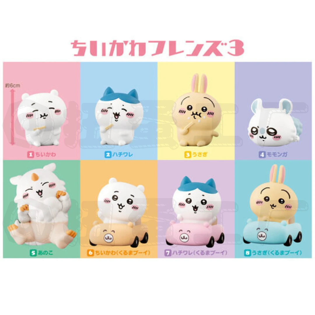 【chiikawa】正品 吉伊卡哇可爱摆件 乌萨奇车车 小八吃饭 012