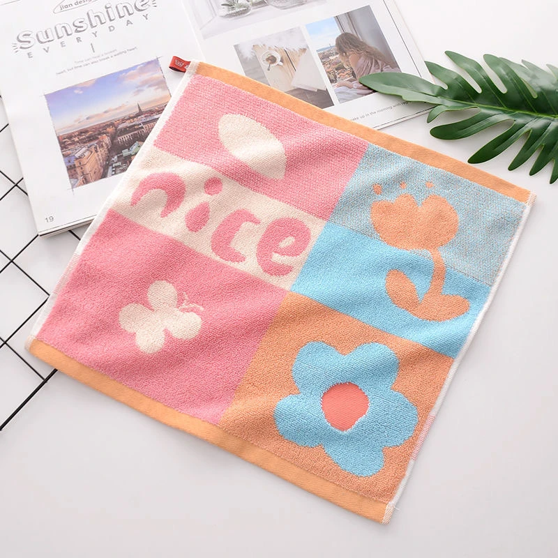 2条纯棉大方巾35×35成人纯棉擦手洗脸幼儿正方形柔软吸水家幼儿园