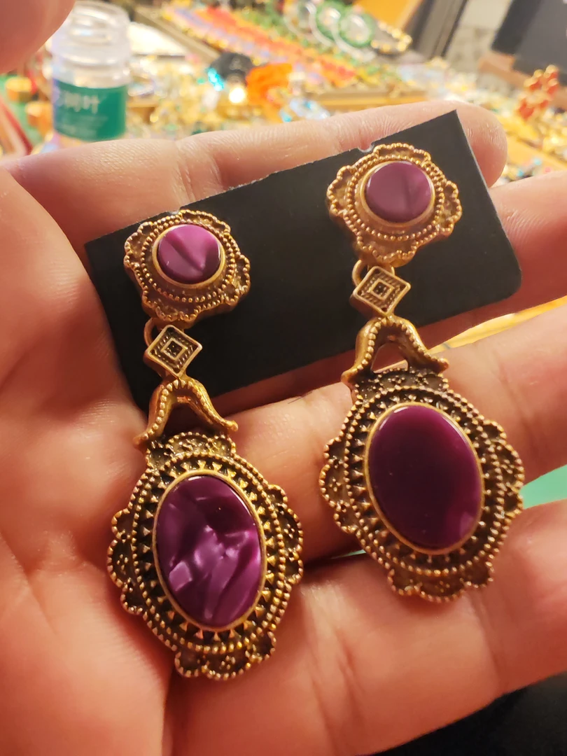 非金属耳饰 中古复古耳钉