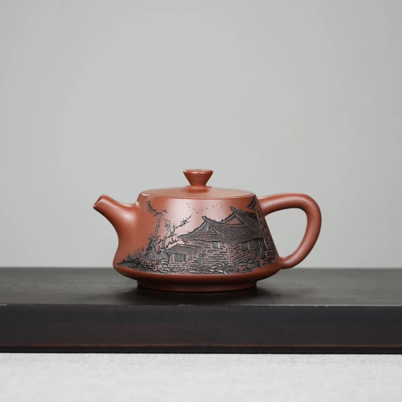 茶壶 手工壶 陶壶 高飘壶 纯手工 中式不挑茶好养原色 220毫升