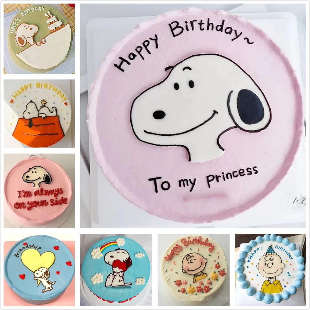 新款史努比生日蛋糕查理小狗蛋糕儿童男孩女孩宝宝全国同城配送