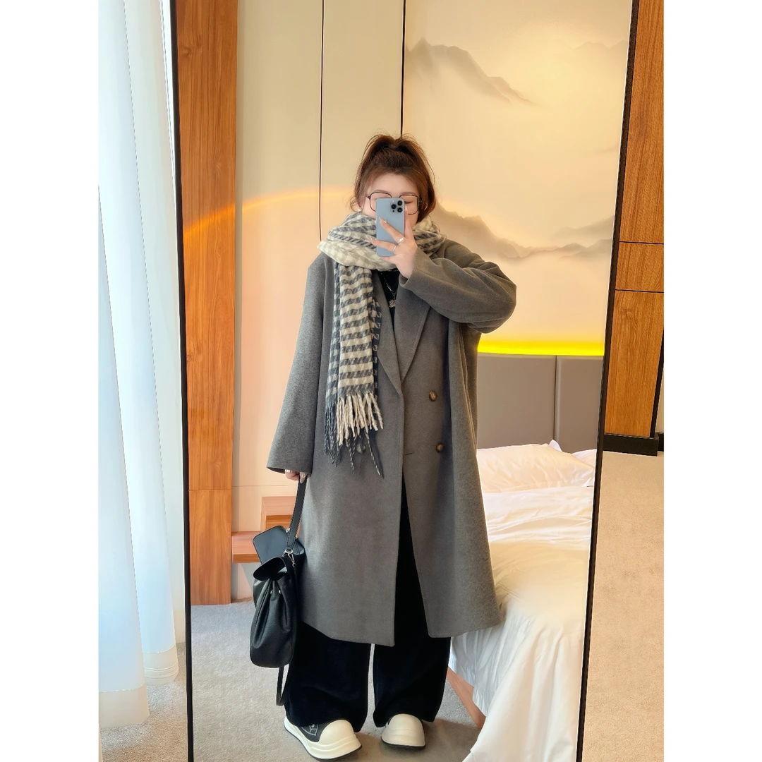 【晓晓家】安吉丽娜 / 韩系通勤气质毛呢外套11394花契200斤胖mm