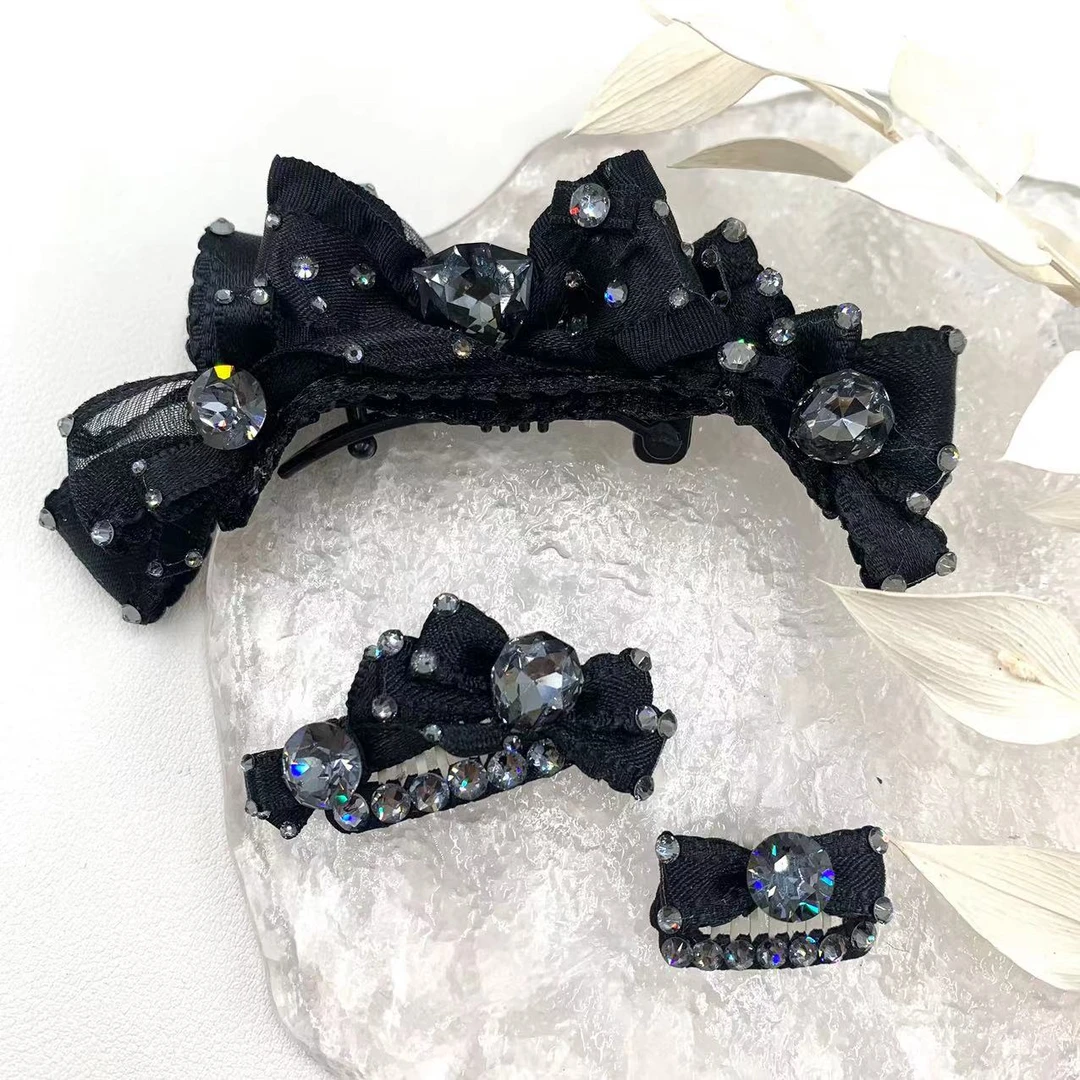 【艾宠家会员珍藏板】黑骑士系列原创手工马尔济斯约克夏宠物发夹