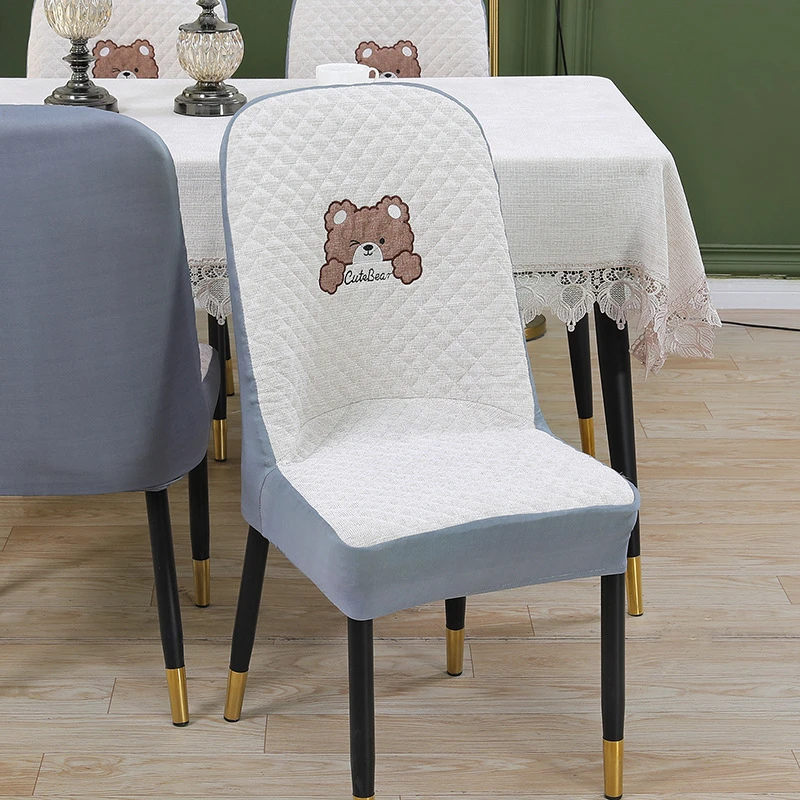 弧形餐椅子套罩2025新款万能餐桌高级椅套罩高级感座椅套四季通用