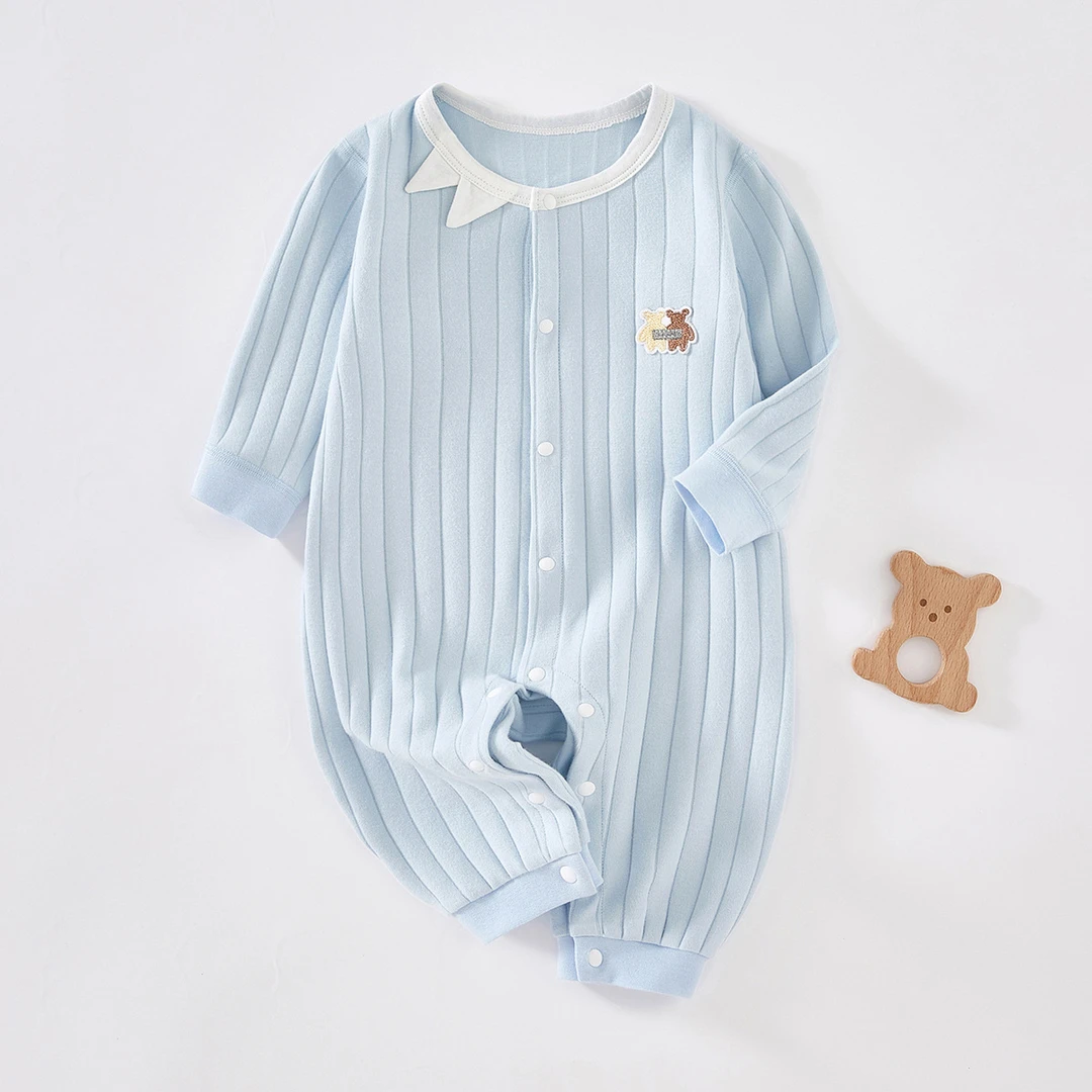 宝宝连体衣舒绒秋装新生儿纯棉秋衣打底春秋外出哈衣婴儿衣服哈衣