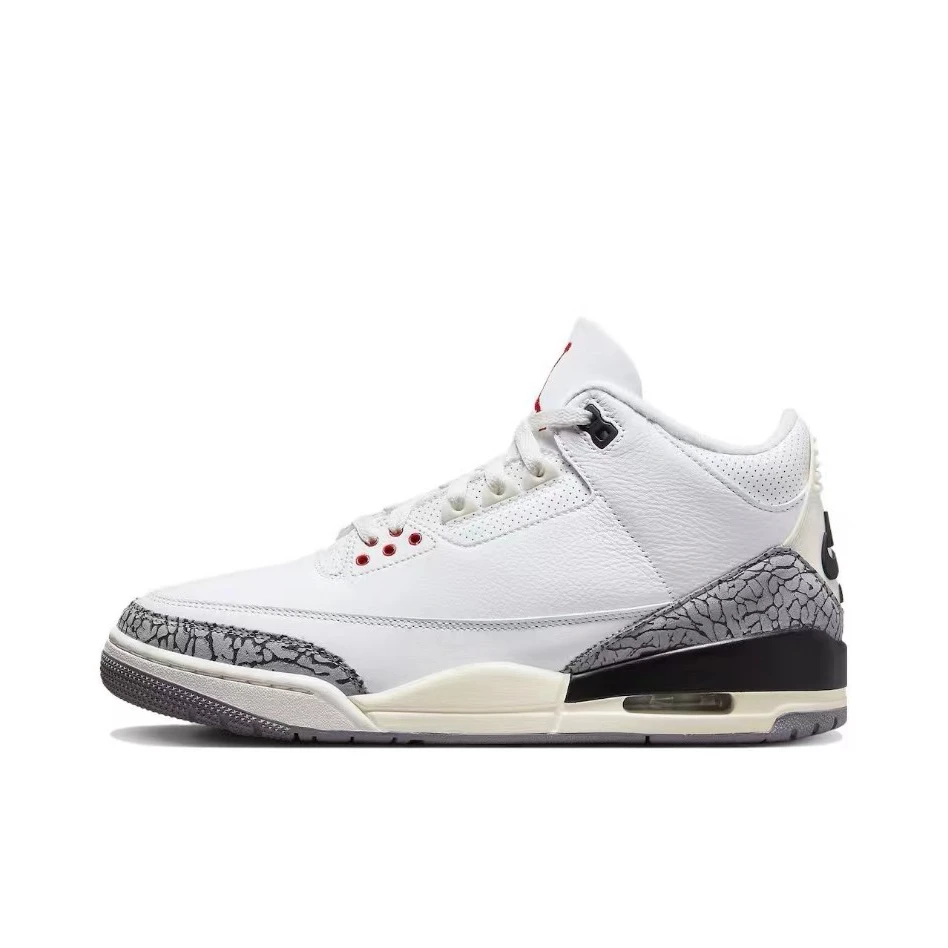 Air Jordan 3 AJ3 白水泥 白灰 复古篮球鞋 DN3707-100