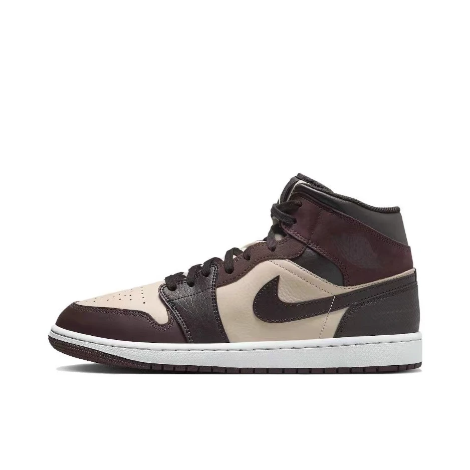 Air Jordan 1 Mid AJ1棕米黑 中帮 复古篮球鞋FZ4359-200