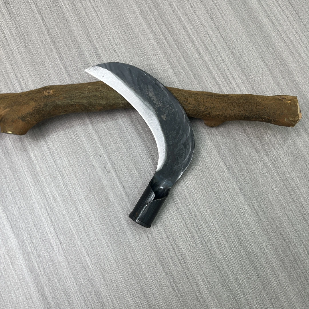 农用割草镰刀锰钢两用割草镰刀钓鱼专用割草刀手工一体锻打镰刀