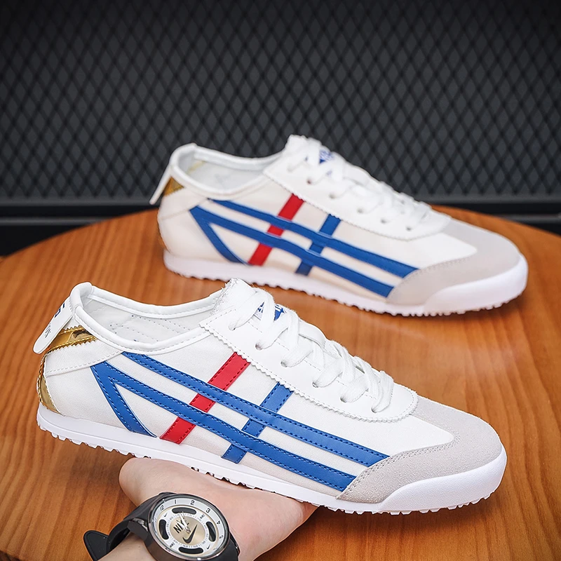 夏季透气帆布鞋2024新款时尚潮流男士阿甘鞋休闲百搭软底低帮潮鞋