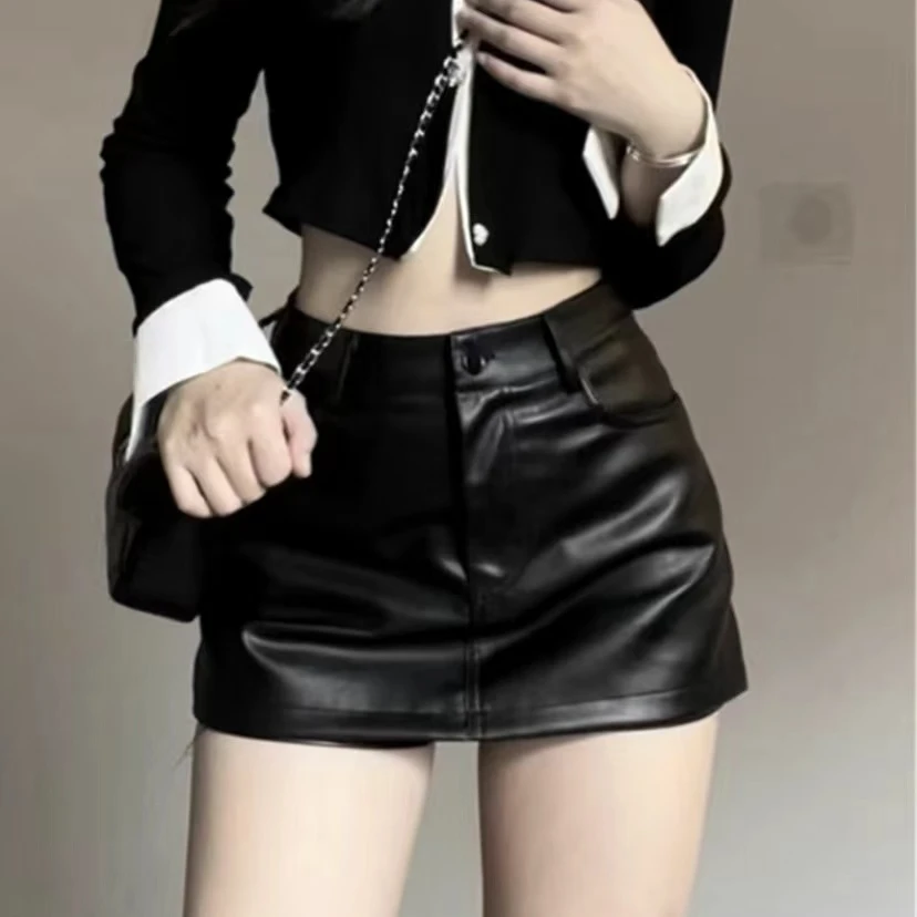 （直播间贴号拍，非图片款）气质显瘦高腰百搭时尚黑色ins秋冬短裙