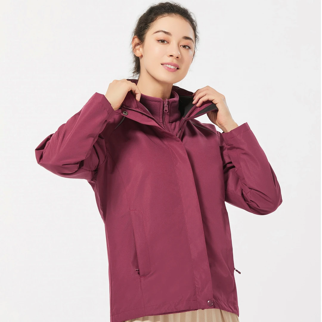 冲锋衣男女款防水两件套三合一可拆卸内胆秋冬户外防风加绒登山服