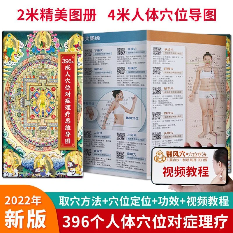 396个成人穴位对症理疗思维导图人体经络解中医按摩经络穴位书籍