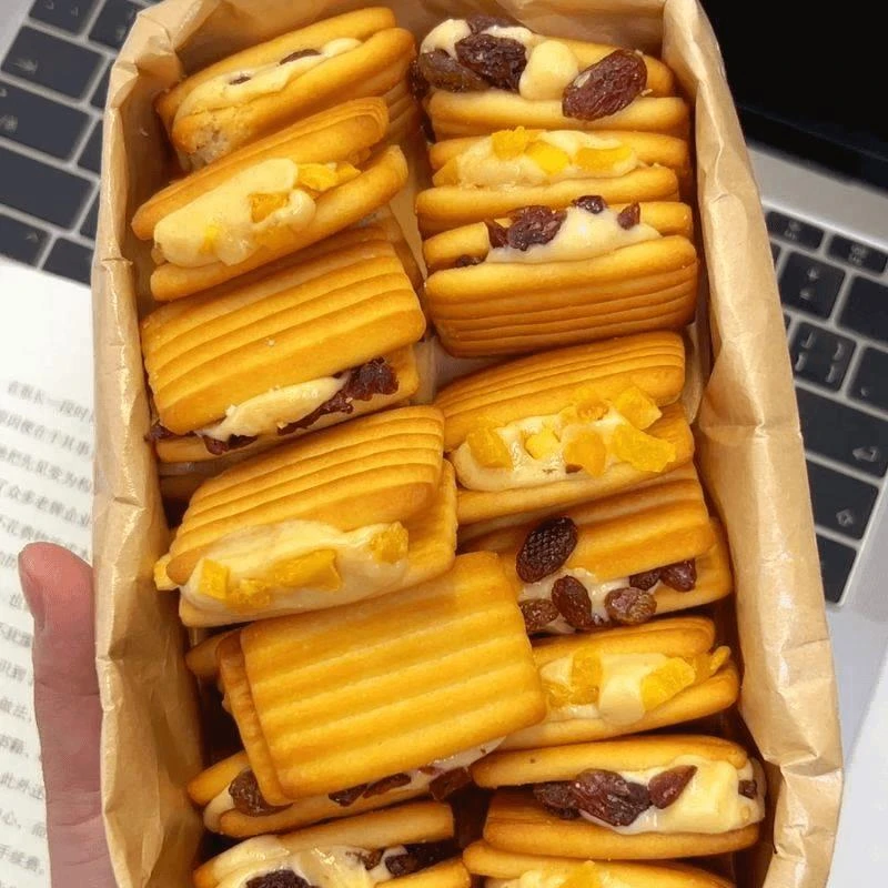 知食大爆炸蔓越莓牛轧夹心饼干奶酥下午茶零食休闲食品00小