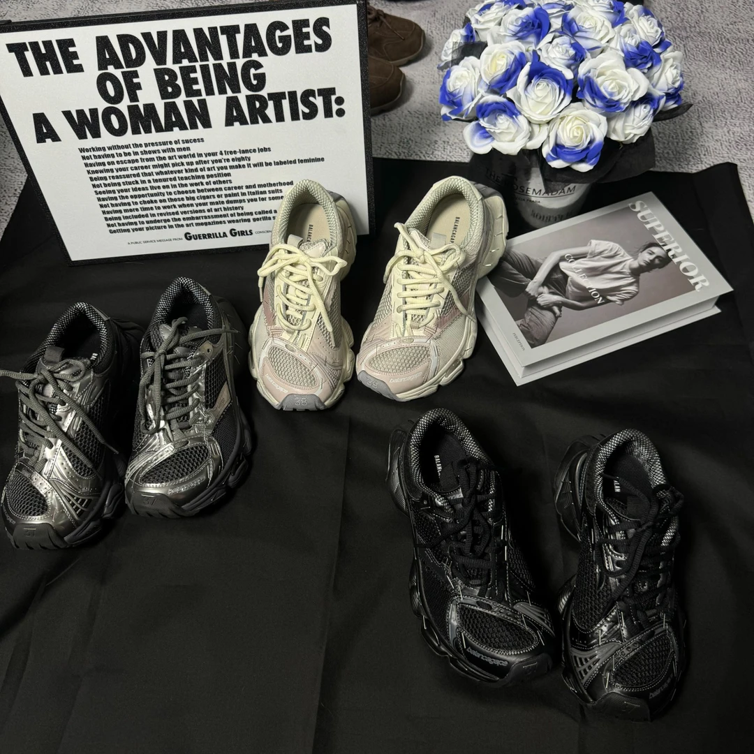 A 安a 安--外贸原单老爹鞋ins2024秋季复古做旧擦色厚底运动鞋