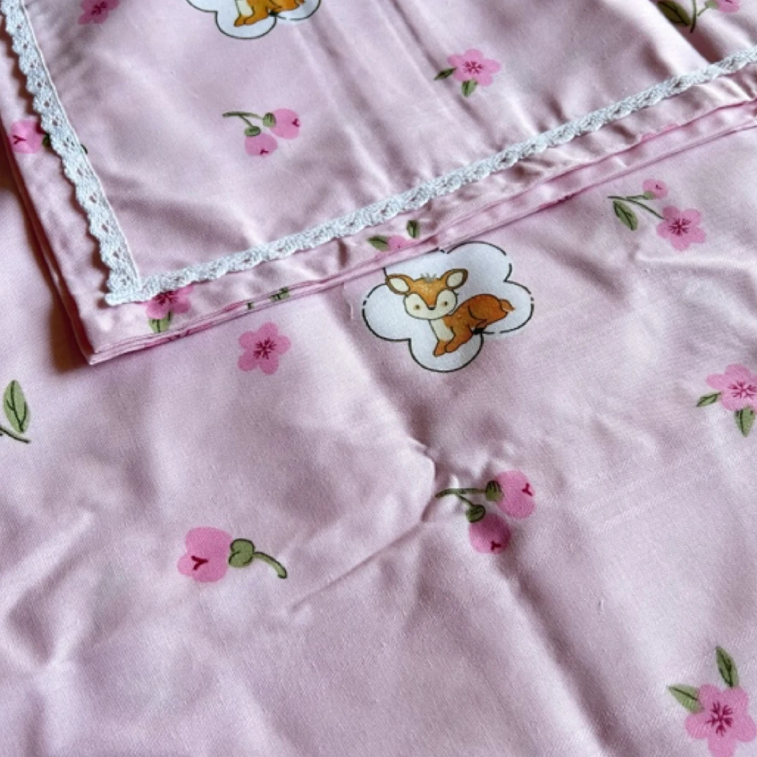 细纱粗布床单三件套