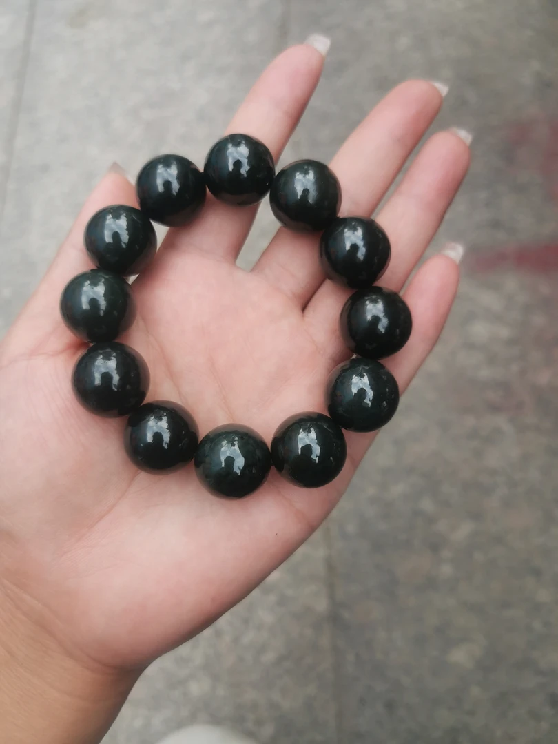 天然和田玉手串18厘米