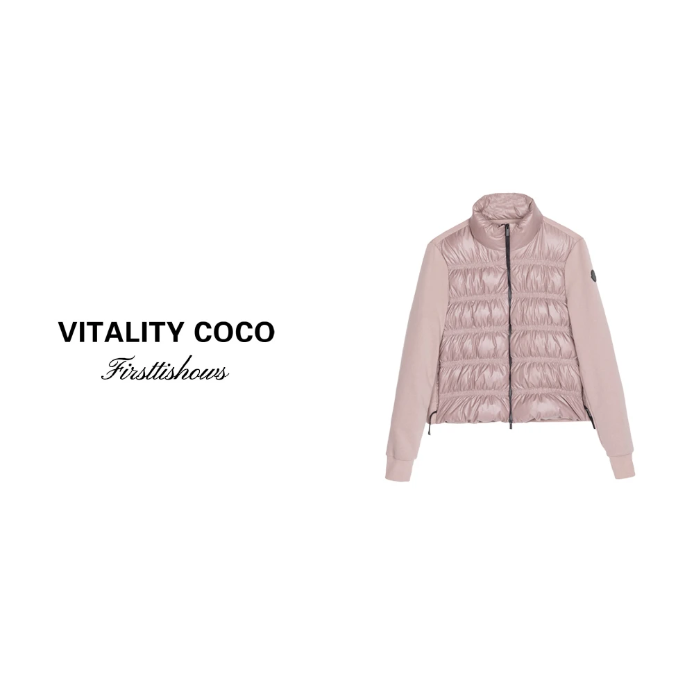 「VITALITY COCO」24冬季上新热卖粉色白鹅绒立领保暖羽绒服1433