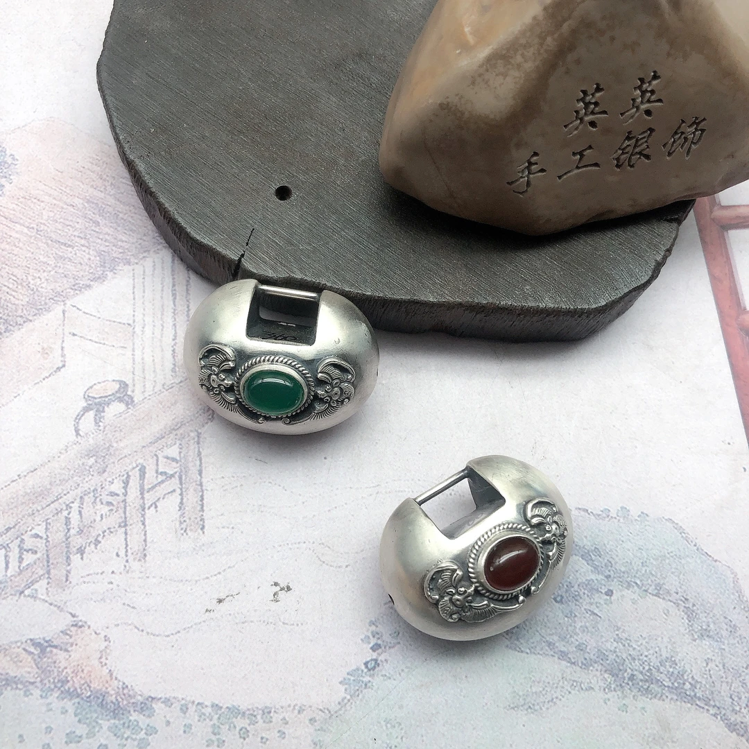 吊坠足银 手工时尚百搭吊坠