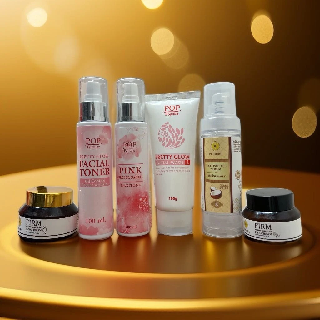 {护肤6件套}泰国原装进口护肤套装乳液眼霜柔肤水洁面乳精华面霜