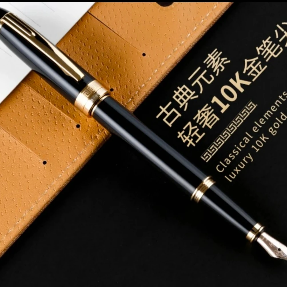 英雄H708钢笔10K金笔办公练字男士商务钢笔送礼礼盒套装礼物经典