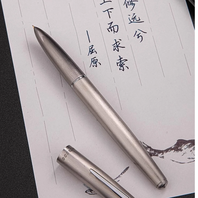 英雄鼎新100经典暗尖14K金笔钢书法练字送礼高档礼盒定制刻字