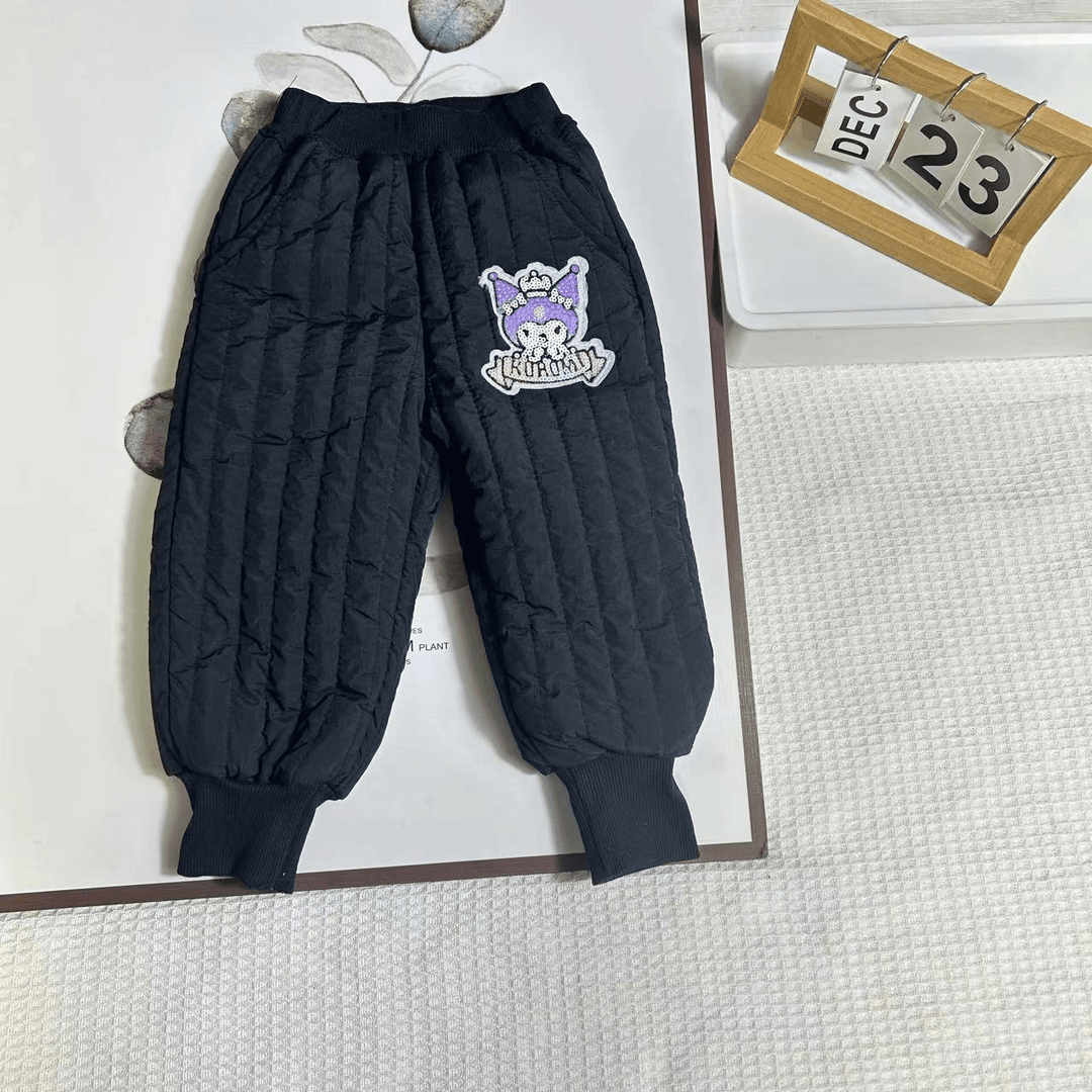 【博毅心选】女宝库洛米加绒冬装卡通加厚长裤保暖休闲裤BL23021