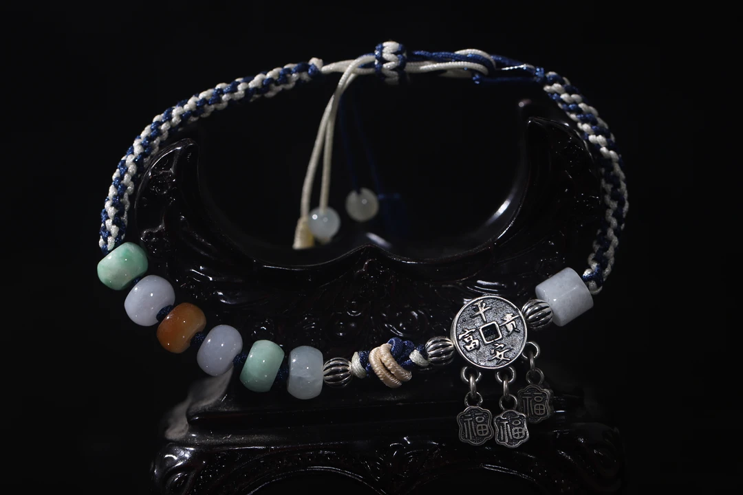 天然缅甸A货翡翠编织手链