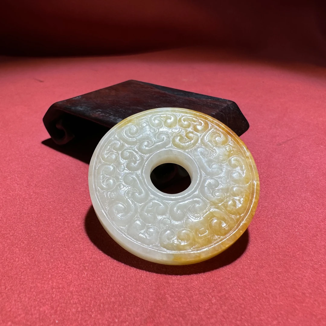 明早期龙纹玉壁—HBG128590