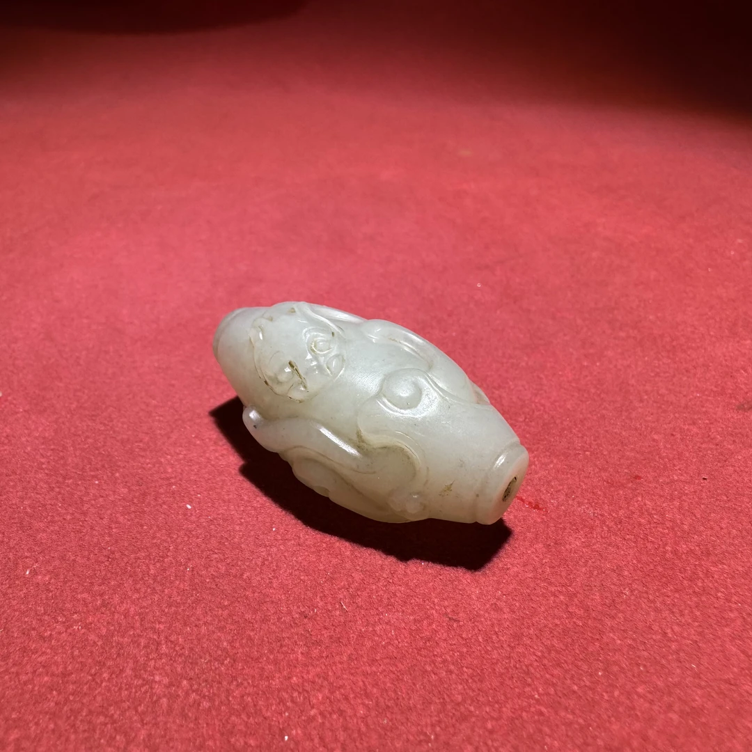 清晚期高浮雕螭龙勒子-HBG128272（福利）