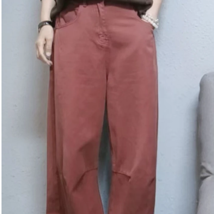 宽松慵懒拖地牛仔裤