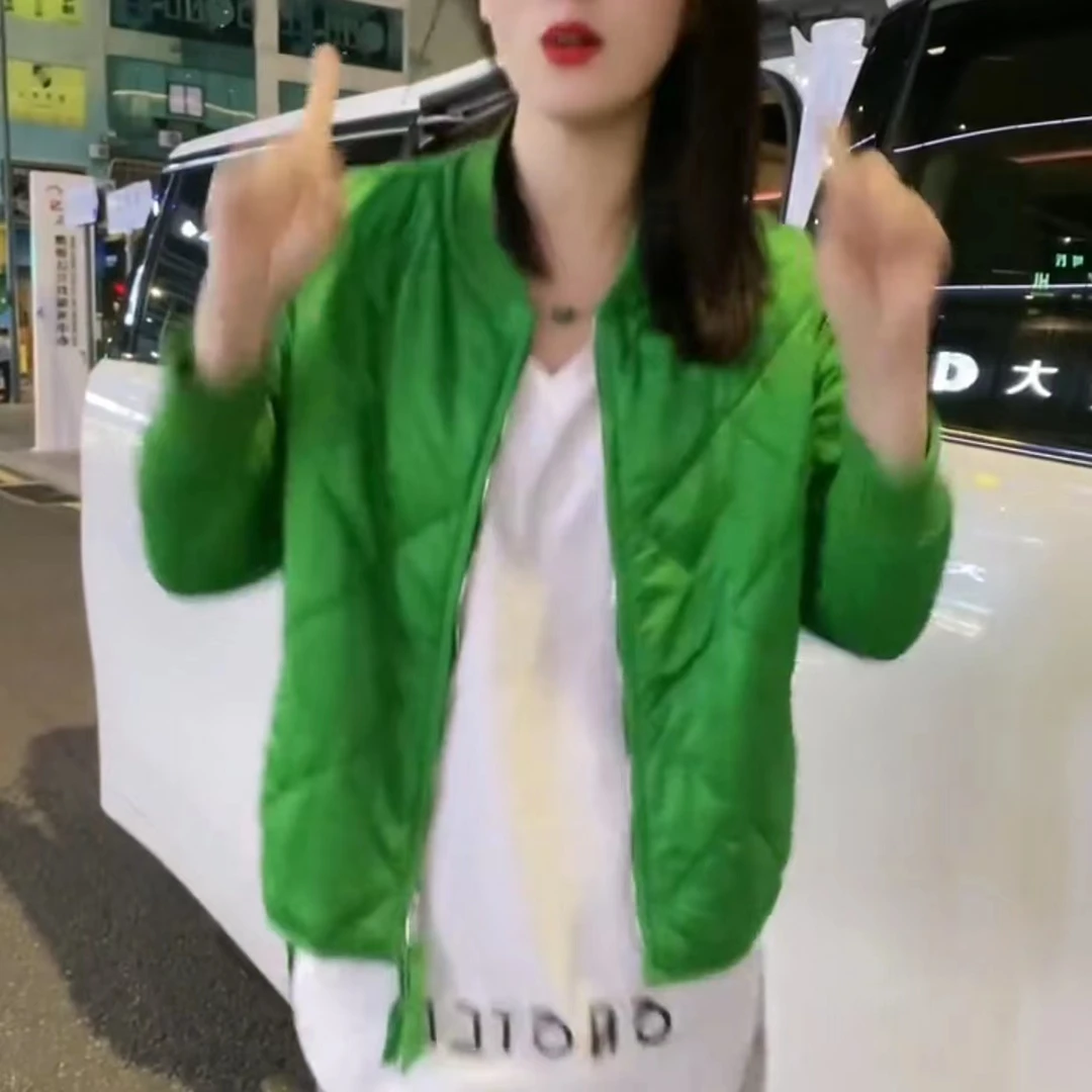 网红同款玫红色韩版秋冬季新款小个子棉服外套简约风潮