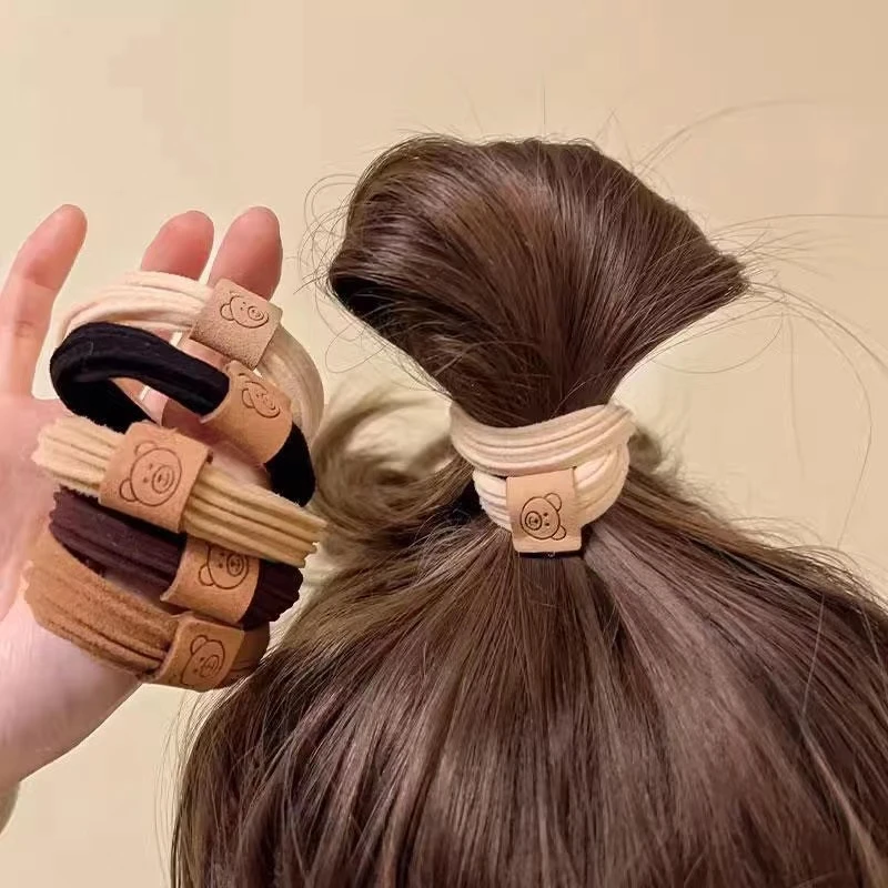 【10个】高弹力小熊头绳皮筋女扎头发圈耐用马尾头饰发绳皮套