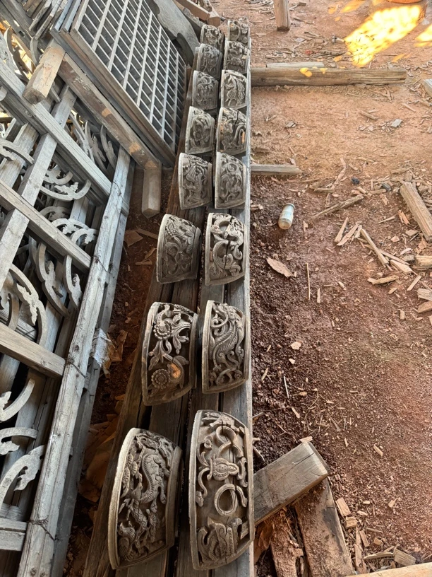 老木雕托花明清花板