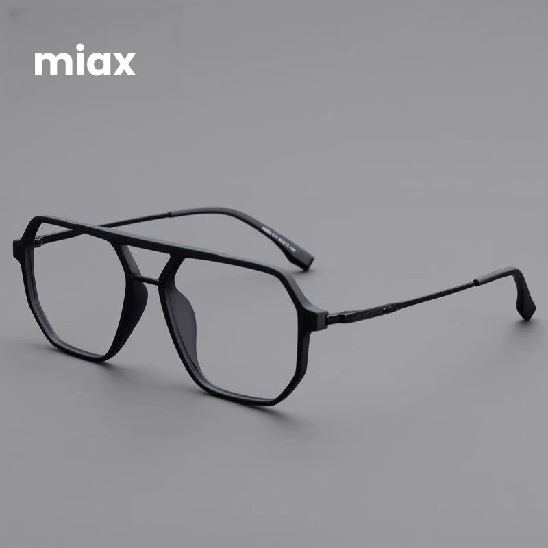 大框双梁眼镜男近视可配有度数变色平光大脸黑框眼镜框潮流眼睛架