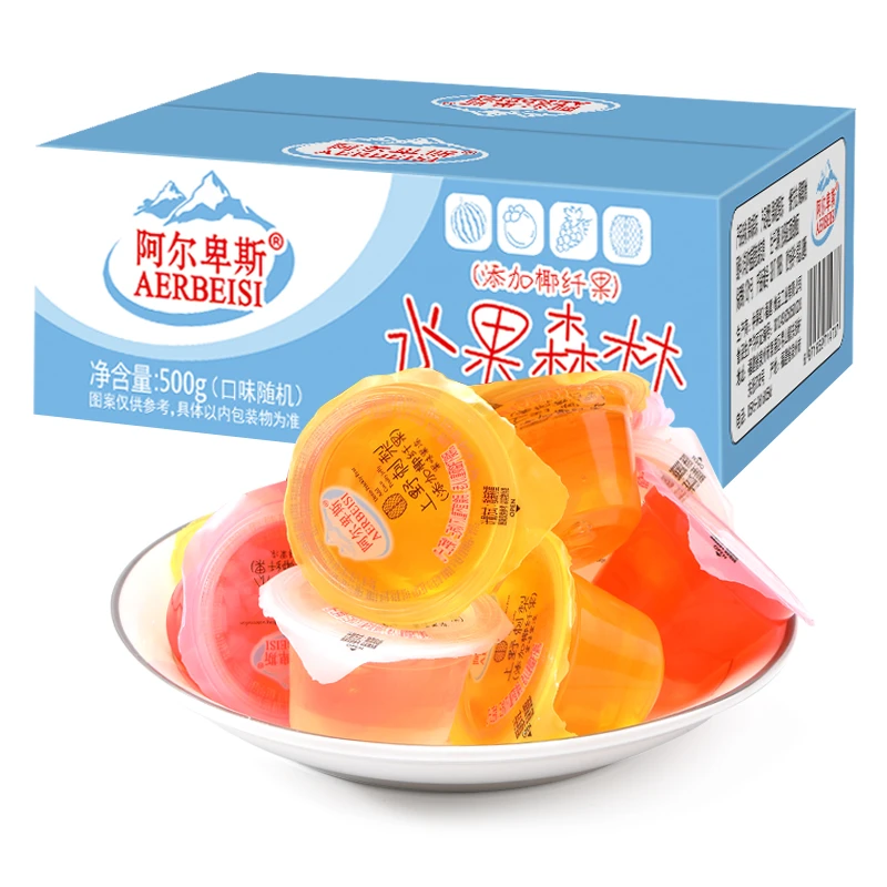 阿尔卑斯【约19枚】水果森林椰肉果冻夏天休闲网红解馋果冻