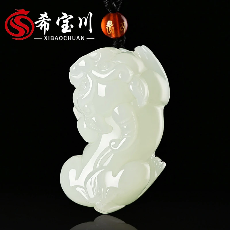 和田玉貔貅吊坠男士女款白玉挂件天然玉石开运貔貅情侣玉坠玉项链