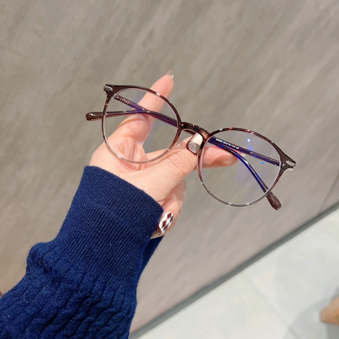 江南印象（定制镜片）高品质轻盈圆形防蓝光素颜老花镜老花眼镜