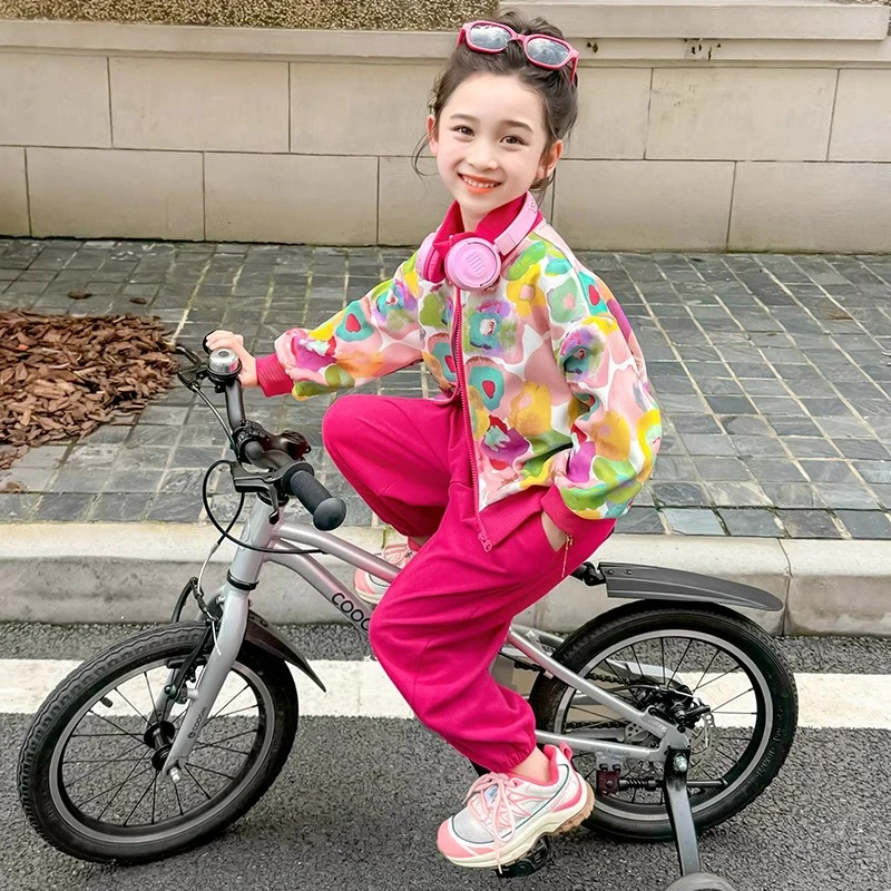 女童秋装套装2024新款儿童外套网红炸街运动两件套宝宝春秋款衣服