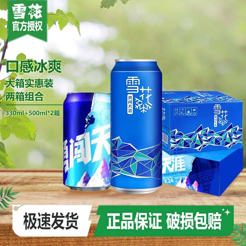 雪花（SNOW）啤酒勇闯天涯330*12+勇闯概念500*12 组合装