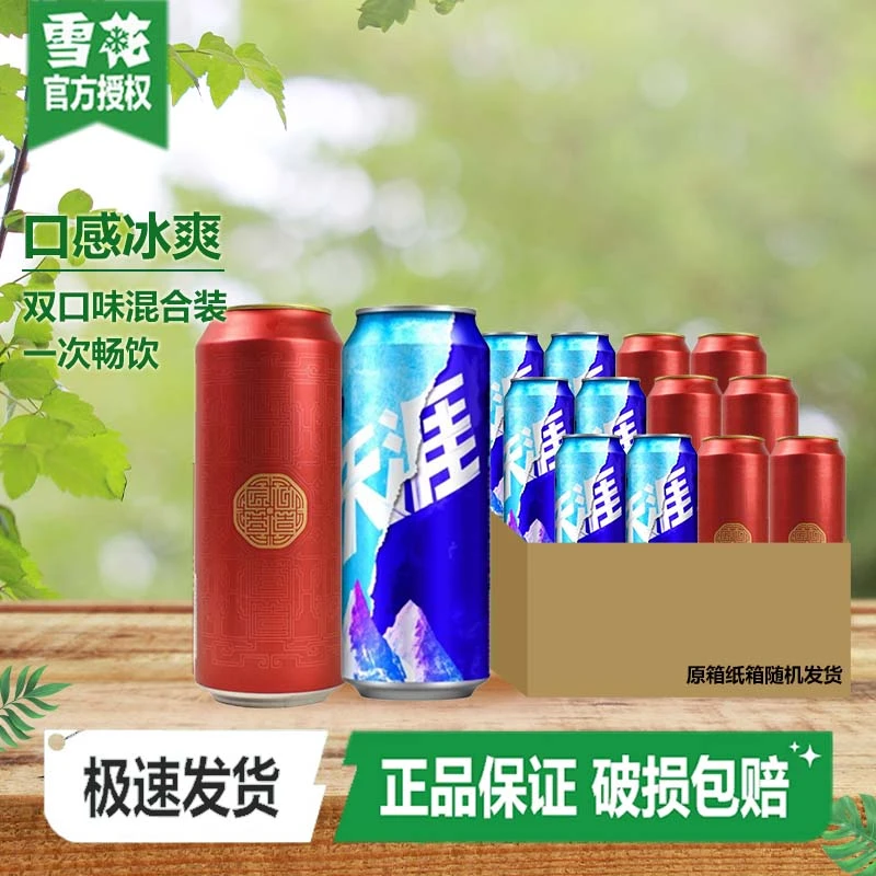 雪花啤酒（SNOW）勇闯天涯500*6+匠心营造听500*6组合装