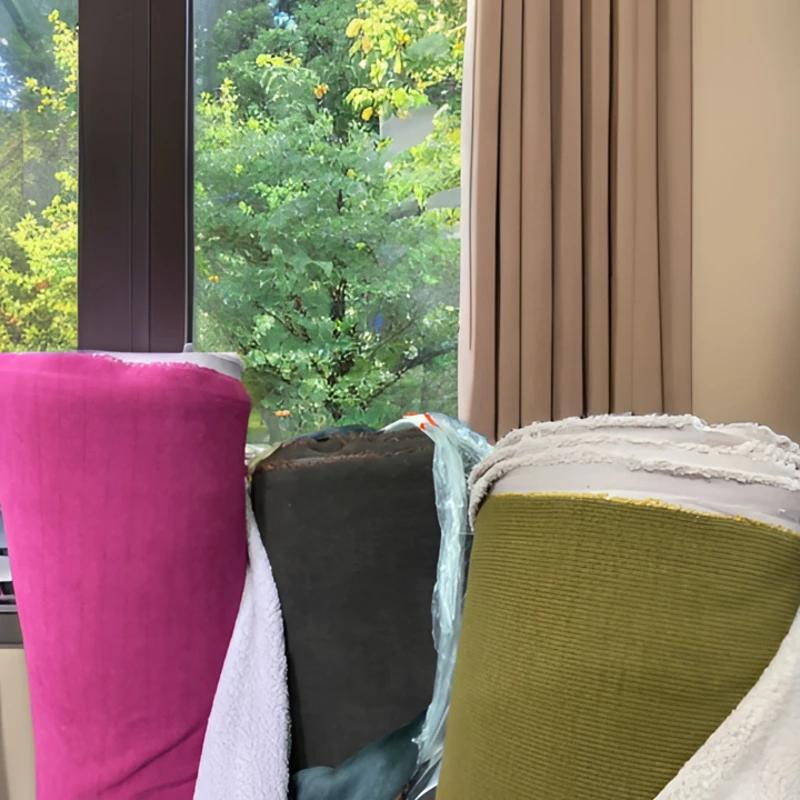 精品厚薄雪尼尔裤料卫衣布料