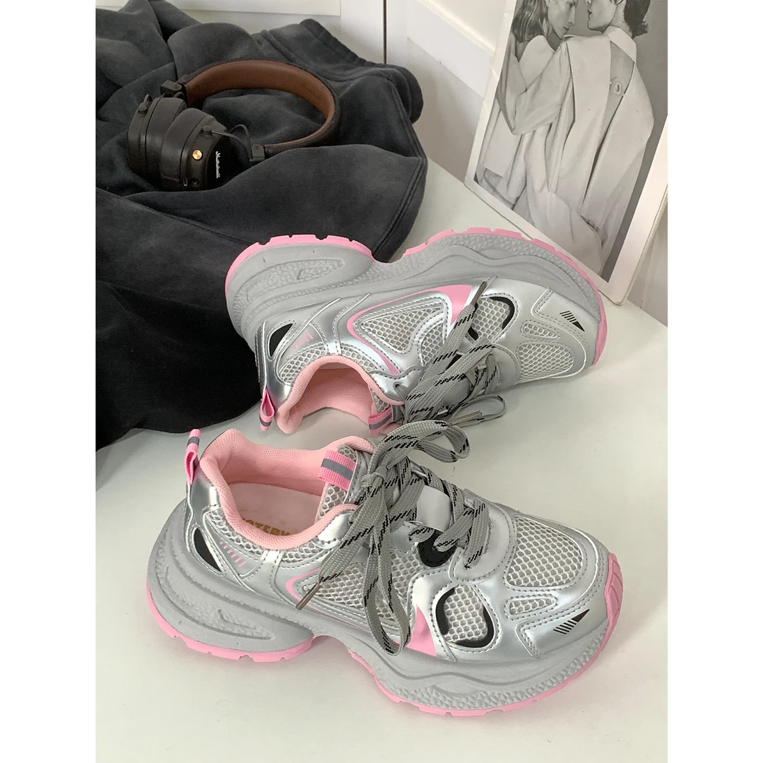 鞋有亿 2025春秋新款高颜值老爹鞋小众女鞋厚底鞋子运动休闲鞋ins