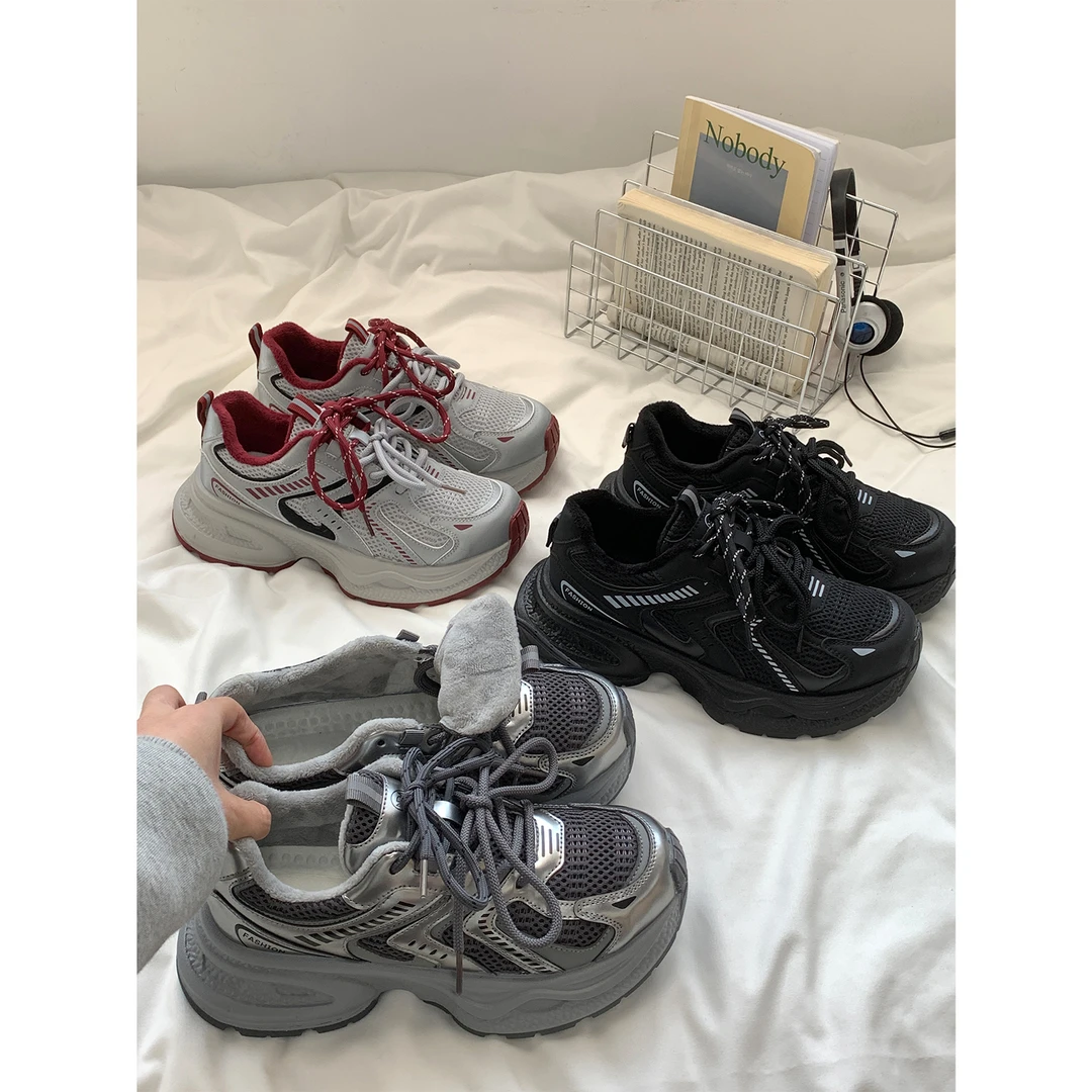 小瑜家 2024秋冬爆款潮款老爹鞋学生厚底女鞋网红鞋子韩版运动鞋